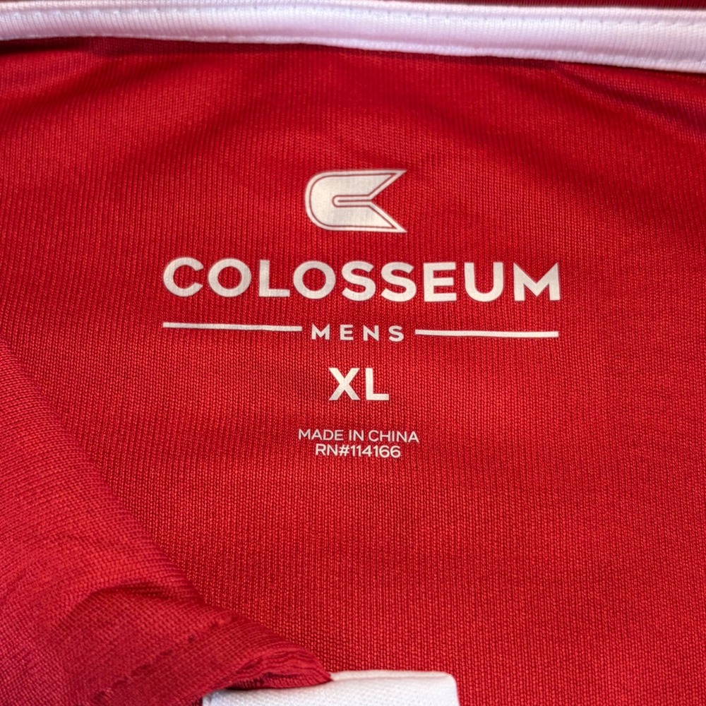 Colosseum‎ Oklahoma Sooners Polo Shirt Mens XL Red OU NCAA Football Performance - Picture 2 of 8